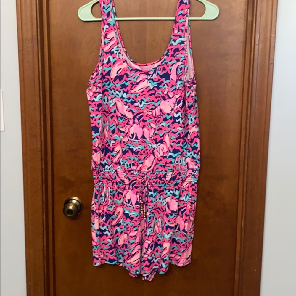 Lilly Pulitzer Tala Romper Lobstah Roll